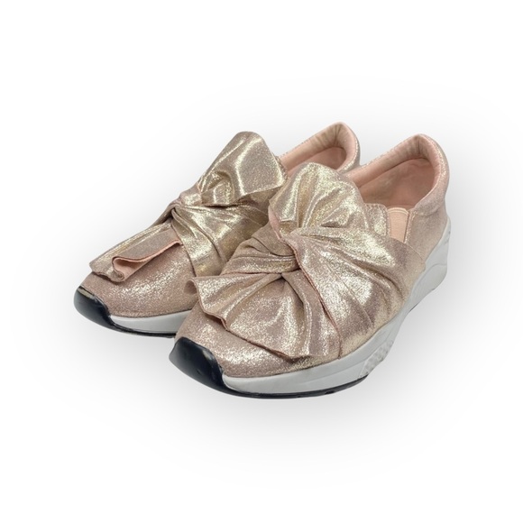 Vices Verso 𖧷 Bow Front Fashion Sneakers Running Shoe 𖧷 Rose Gold 𖧷 38 7.5 8 - Picture 7 of 16